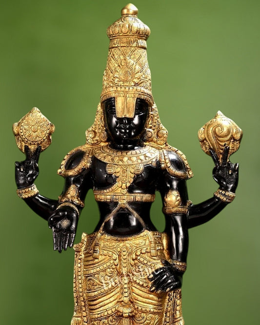 Brass Lord Venkateshwara swamy Tirupati Balaji Statue 40"