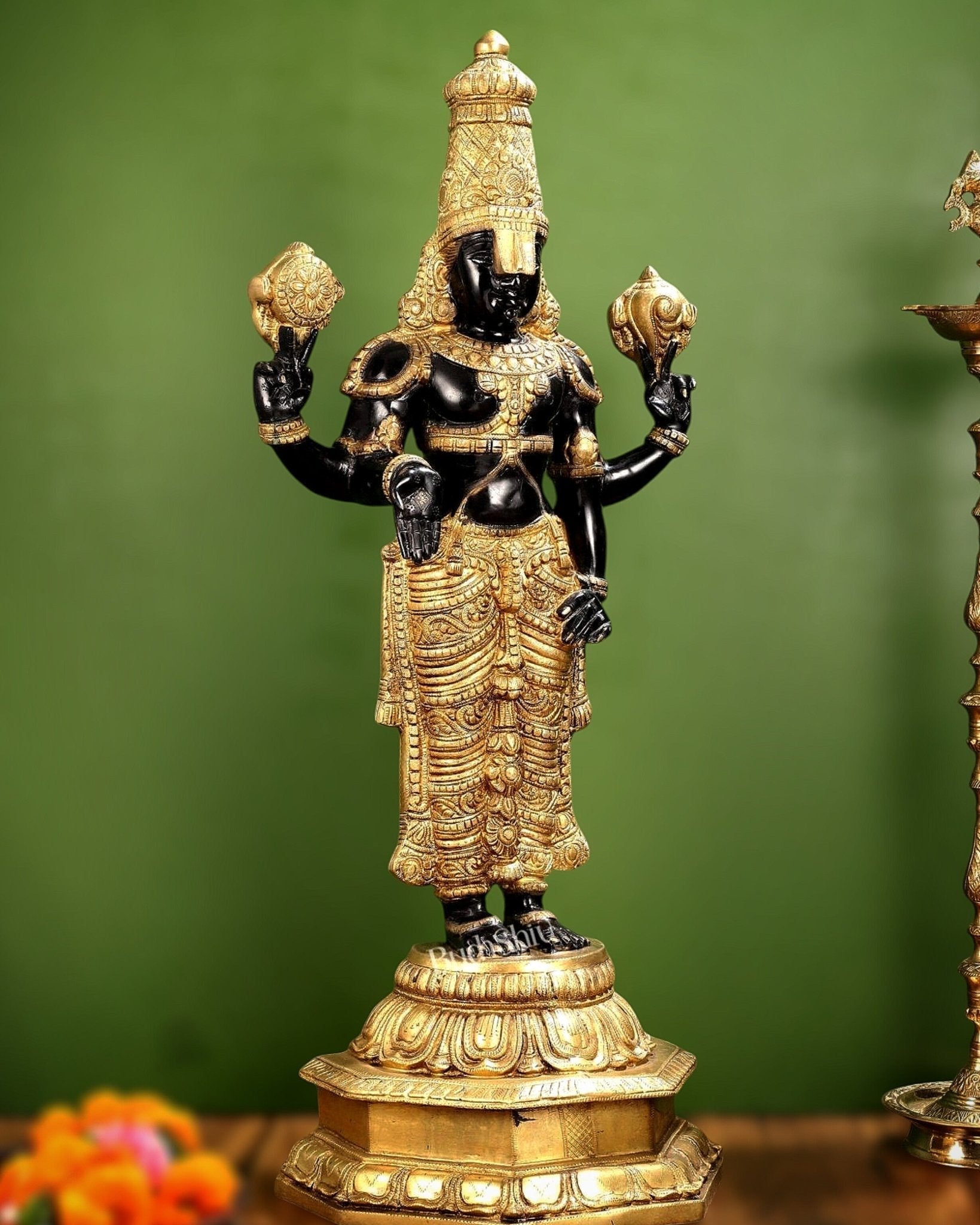 Brass Lord Venkateshwara swamy Tirupati Balaji Statue 40"