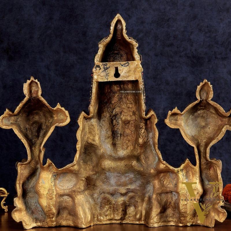 Brass Lord Venkateshwara Tirupati Balaji Face Wall Hanging 20"
