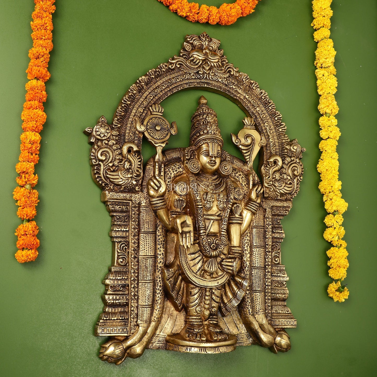 Brass Lord Venkateshwara Tirupati Balaji Wall Hanging - 26 Inch