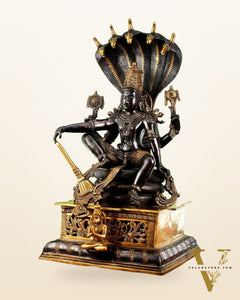 Brass Lord Vishnu with Sheshanaag & Hanuman – 29”