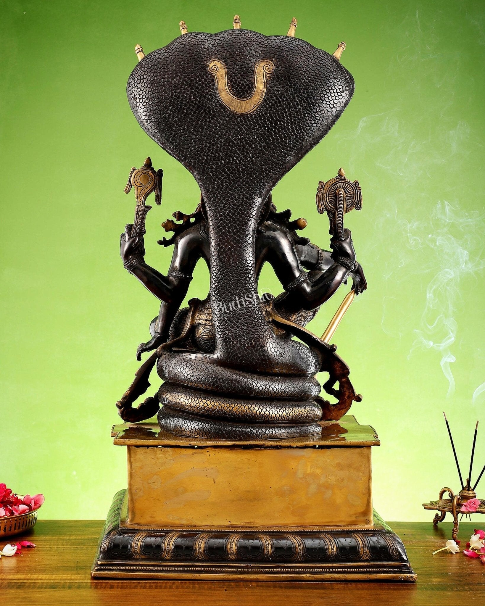 Brass Lord Vishnu with Sheshanaag & Hanuman – 29”