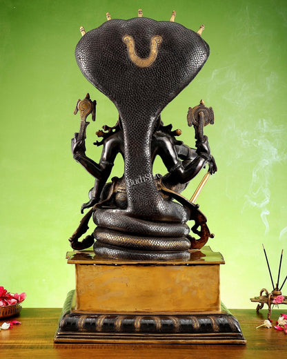 Brass Lord Vishnu with Sheshanaag & Hanuman – 29”