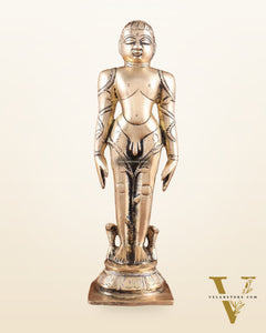 Brass Mahavir Ji Jain God Standing Statue 8"
