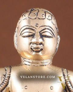 Brass Mahavir Ji Jain God Standing Statue 8"