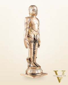 Brass Mahavir Ji Jain God Standing Statue 8"