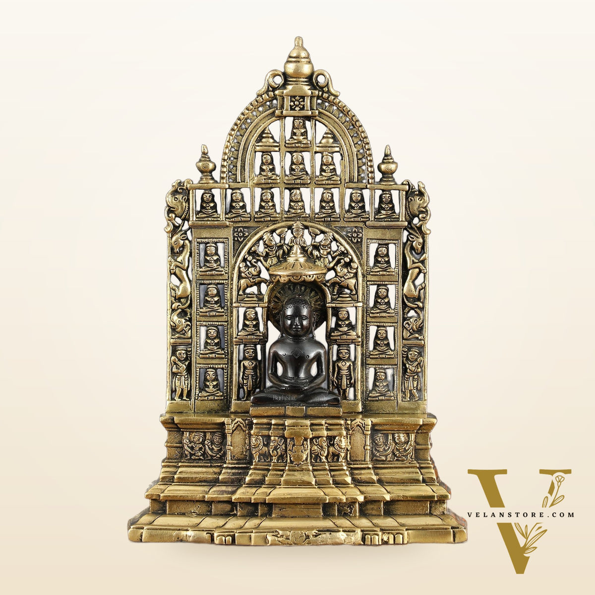 Brass Mahavir Swami Jain Tirthankar Handicraft Statue – 12" Height, 3 kg