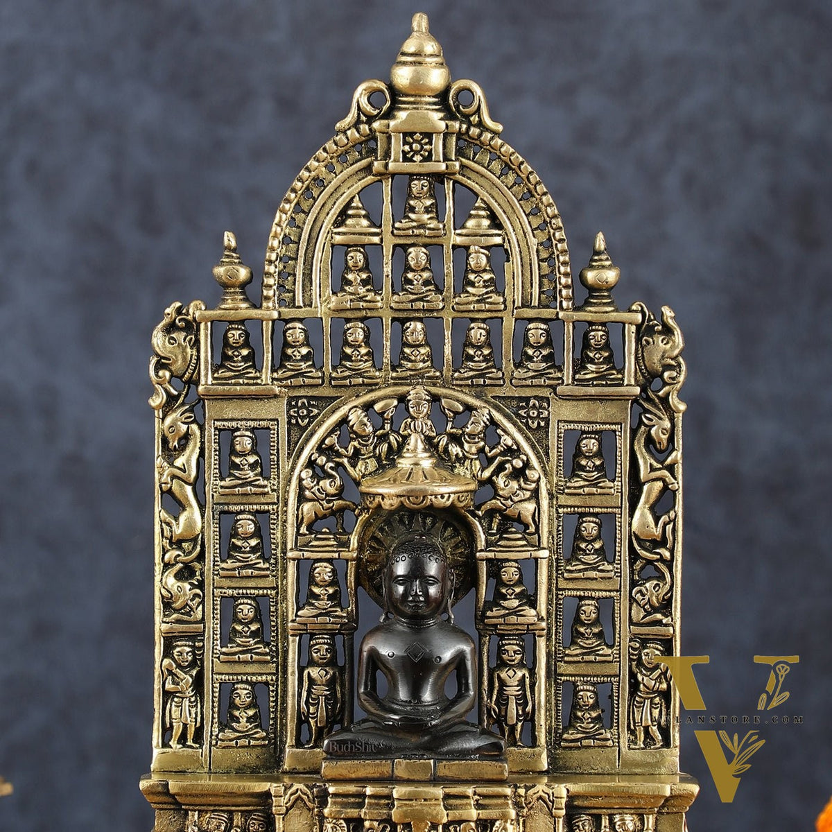 Brass Mahavir Swami Jain Tirthankar Handicraft Statue – 12" Height, 3 kg