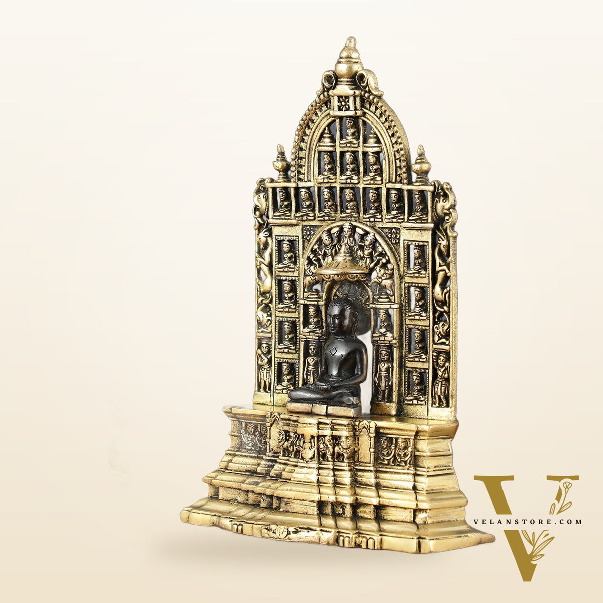 Brass Mahavir Swami Jain Tirthankar Handicraft Statue – 12" Height, 3 kg