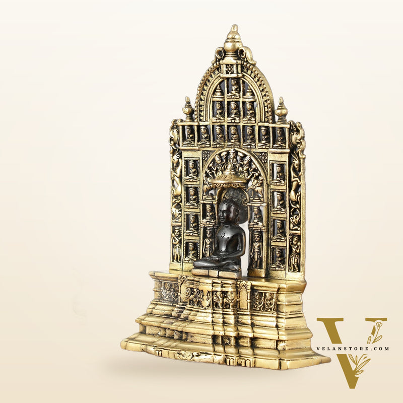 Brass Mahavir Swami Jain Tirthankar Handicraft Statue – 12" Height, 3 kg