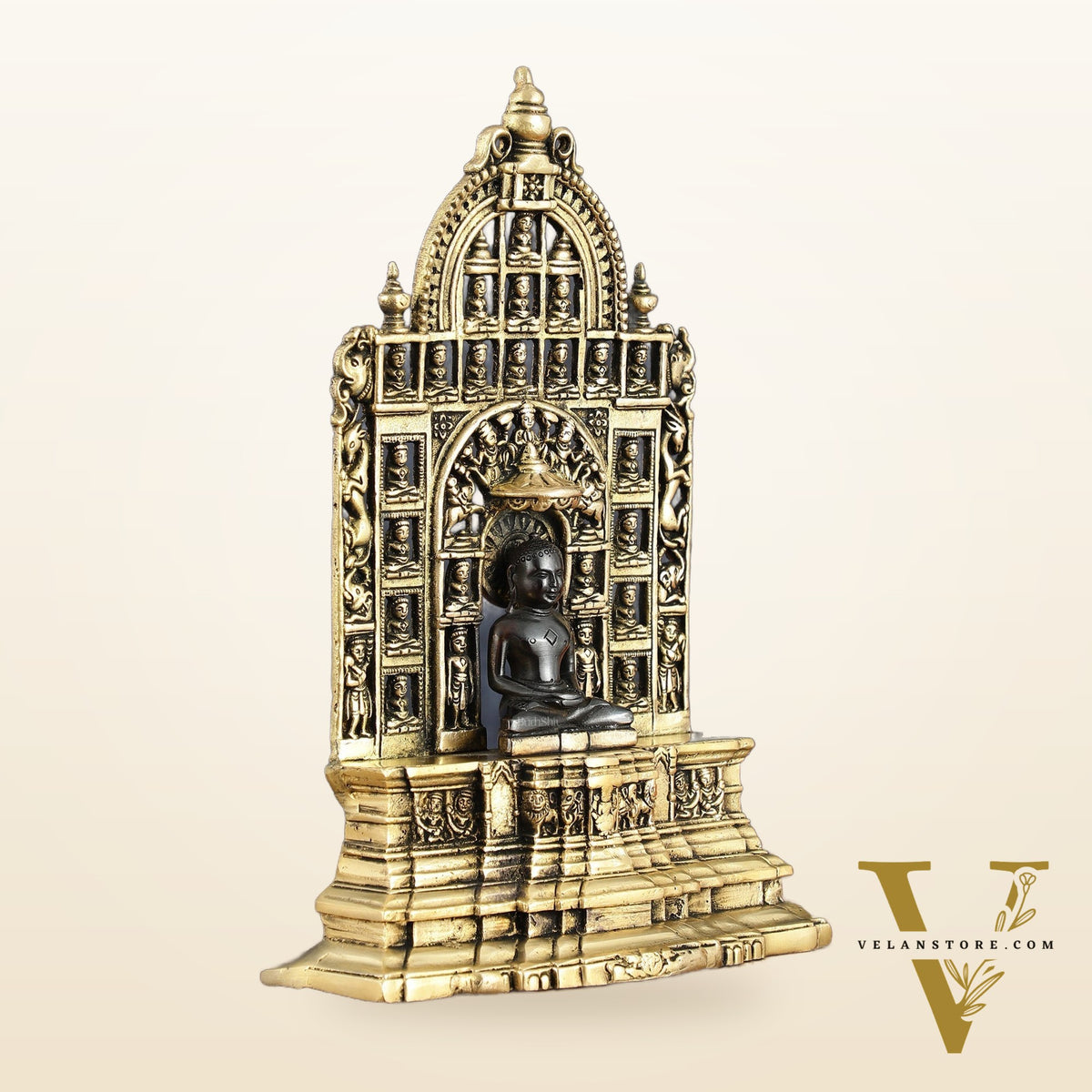 Brass Mahavir Swami Jain Tirthankar Handicraft Statue – 12" Height, 3 kg