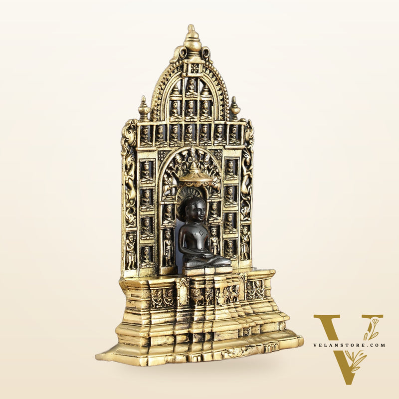 Brass Mahavir Swami Jain Tirthankar Handicraft Statue – 12" Height, 3 kg