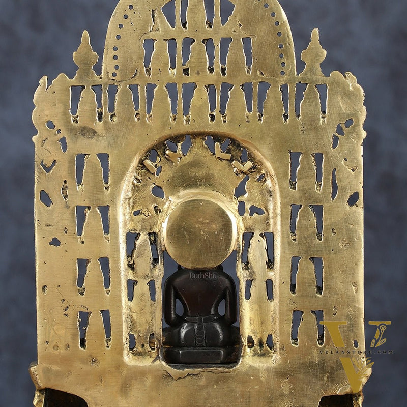 Brass Mahavir Swami Jain Tirthankar Handicraft Statue – 12" Height, 3 kg