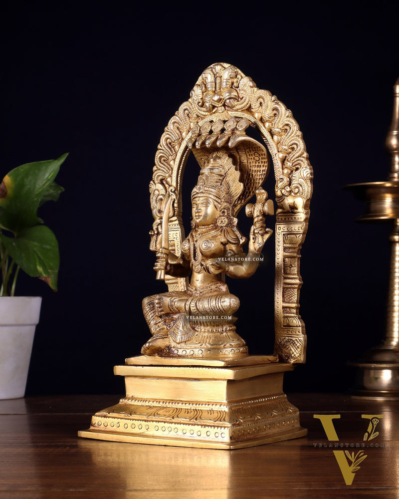 Brass Mariamman Karumariamma Idol | Height: 9.5 inch