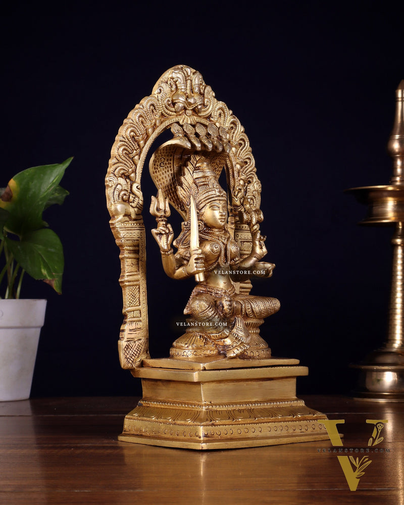 Brass Mariamman Karumariamma Idol | Height: 9.5 inch