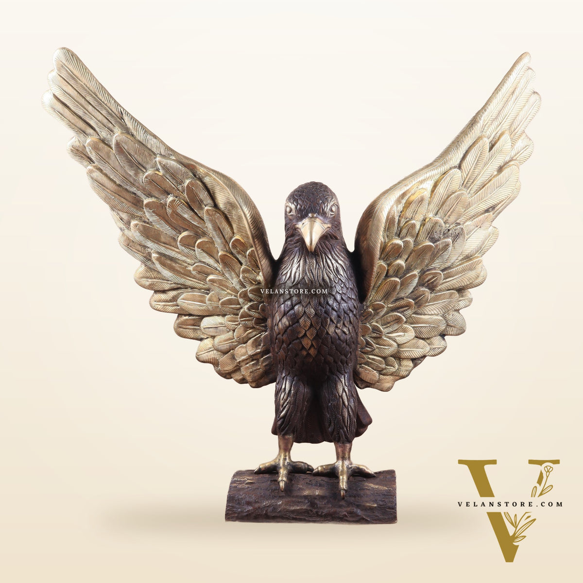 Brass Massive Eagle Jatayu with Open Wings Sculpture 41 inch