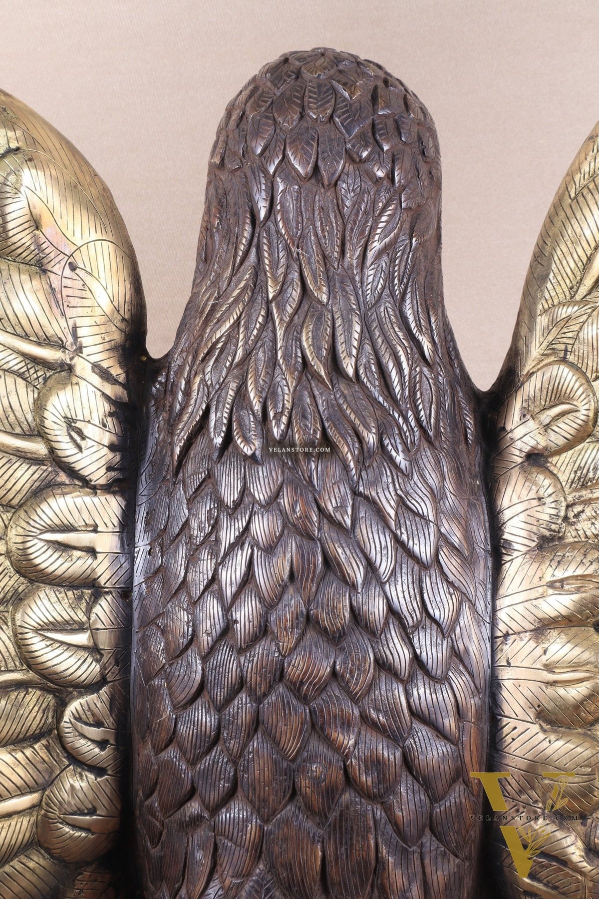 Brass Massive Eagle Jatayu with Open Wings Sculpture 41 inch