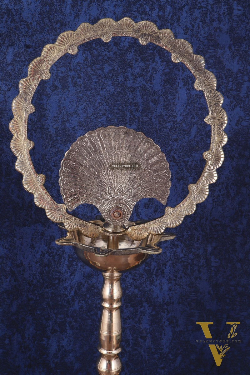 Brass Mayur Inauguration Lamp – Pair 46"