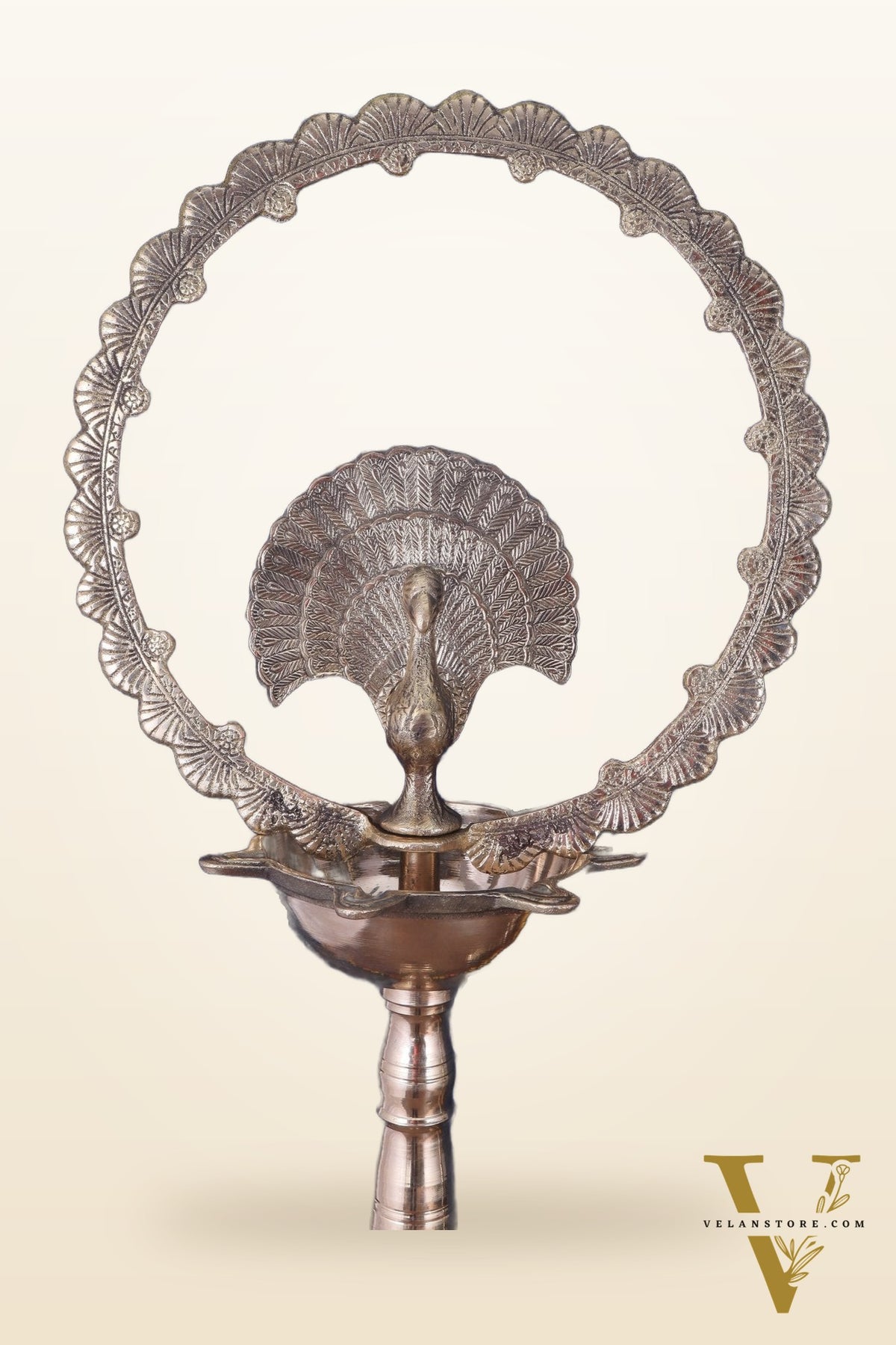 Brass Mayur Inauguration Lamp – Pair 46"