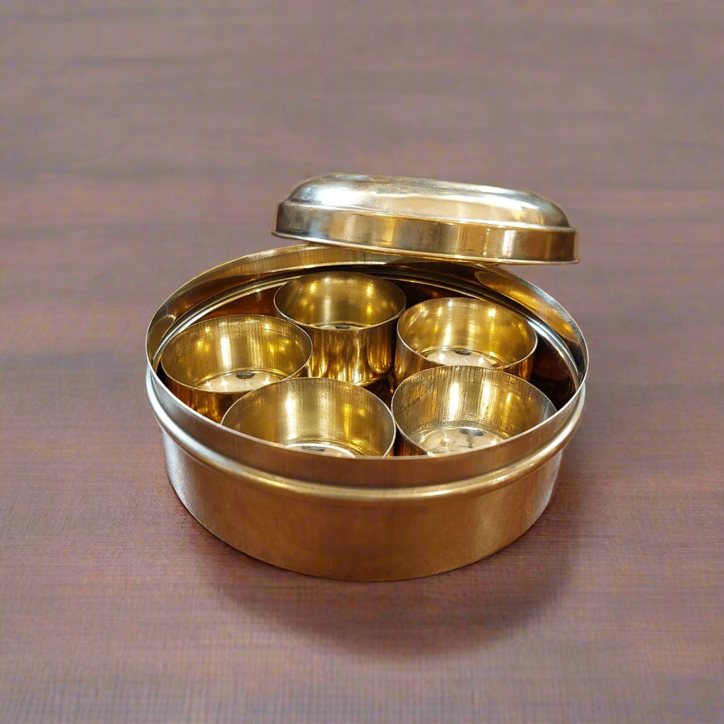 Brass Mini Pooja Box – Handcrafted Pooja Samagridaan for Daily Rituals