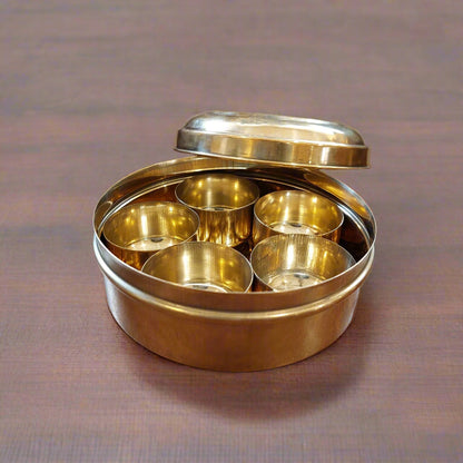 Brass Mini Pooja Box – Handcrafted Pooja Samagridaan for Daily Rituals