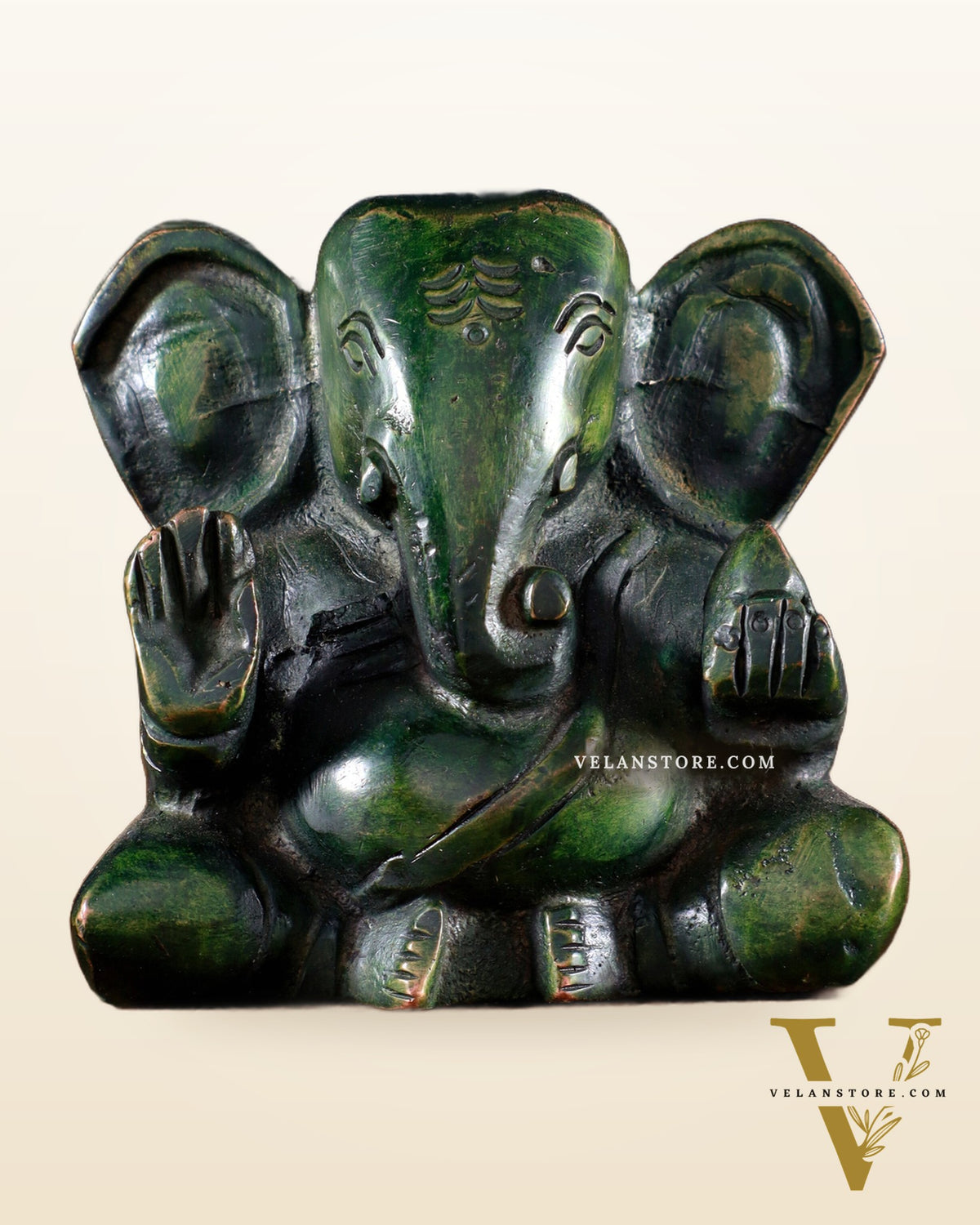 Brass Miniature Appu Ganesh Idol with Big Ears 3"