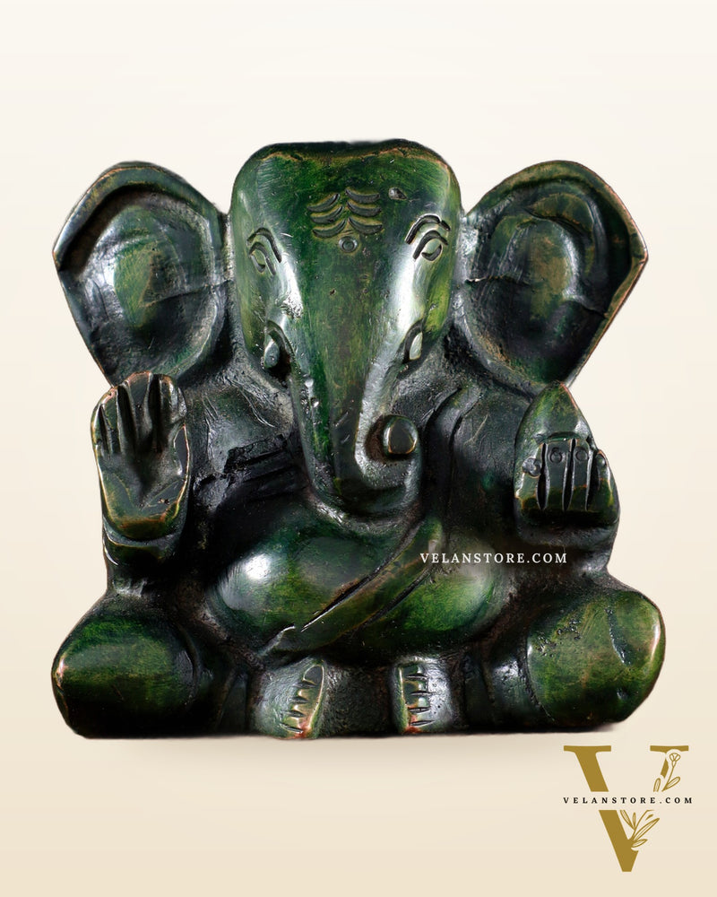 Brass Miniature Appu Ganesh Idol with Big Ears 3"