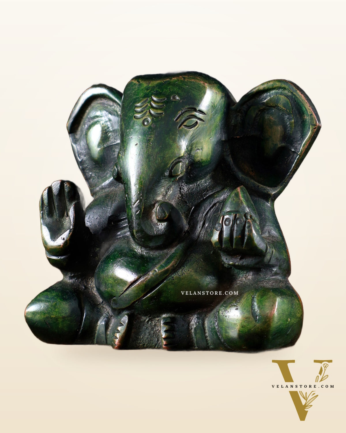 Brass Miniature Appu Ganesh Idol with Big Ears 3"