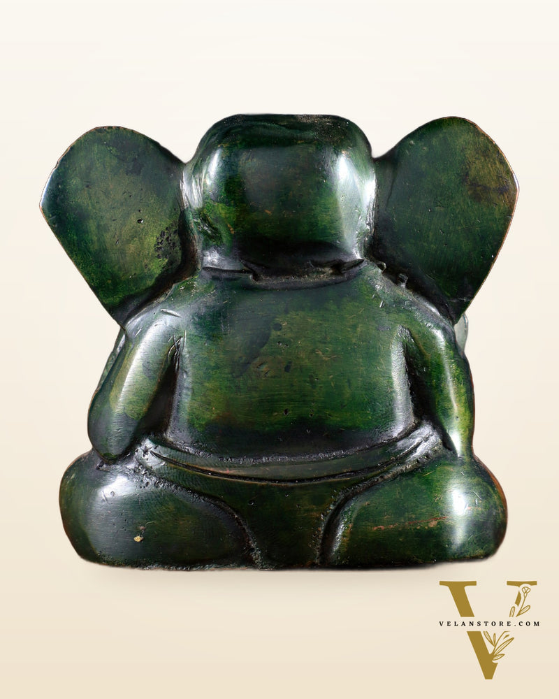 Brass Miniature Appu Ganesh Idol with Big Ears 3"
