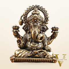 Brass Miniature Dagduseth Ganapati Idol - 2 Inch