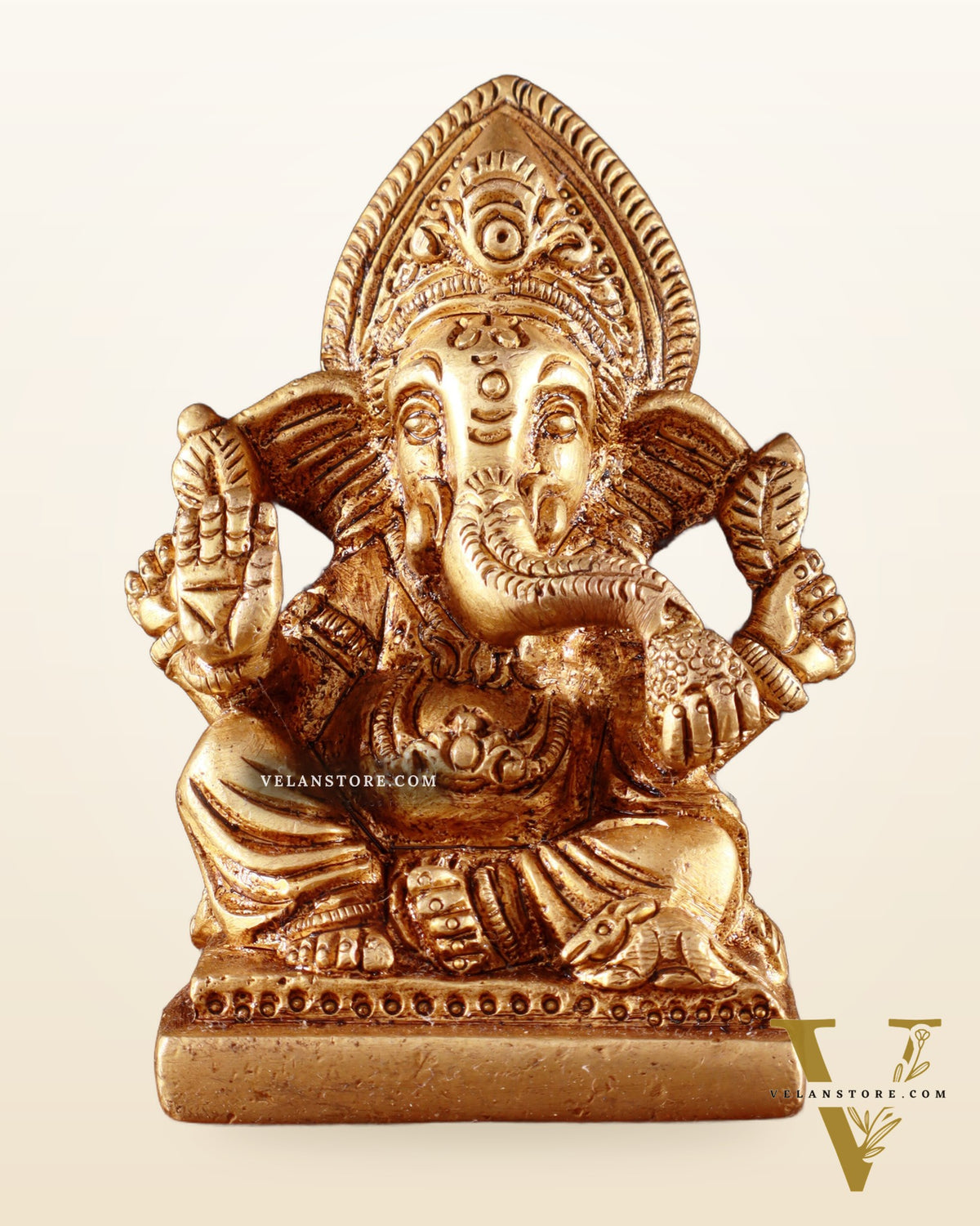 Brass Miniature Ganesha Idol 3.5"