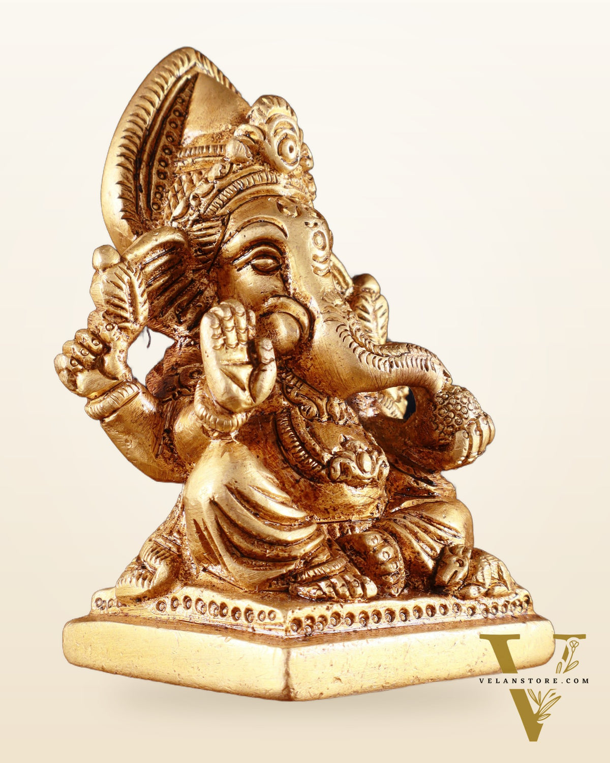 Brass Miniature Ganesha Idol 3.5"