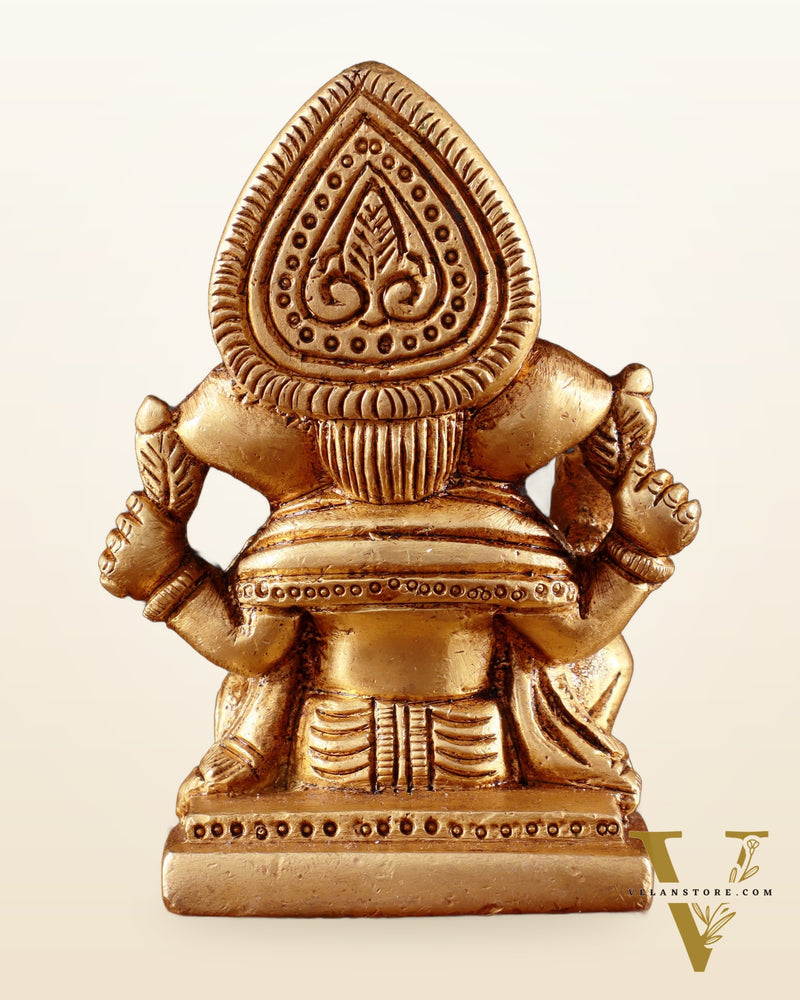 Brass Miniature Ganesha Idol 3.5"