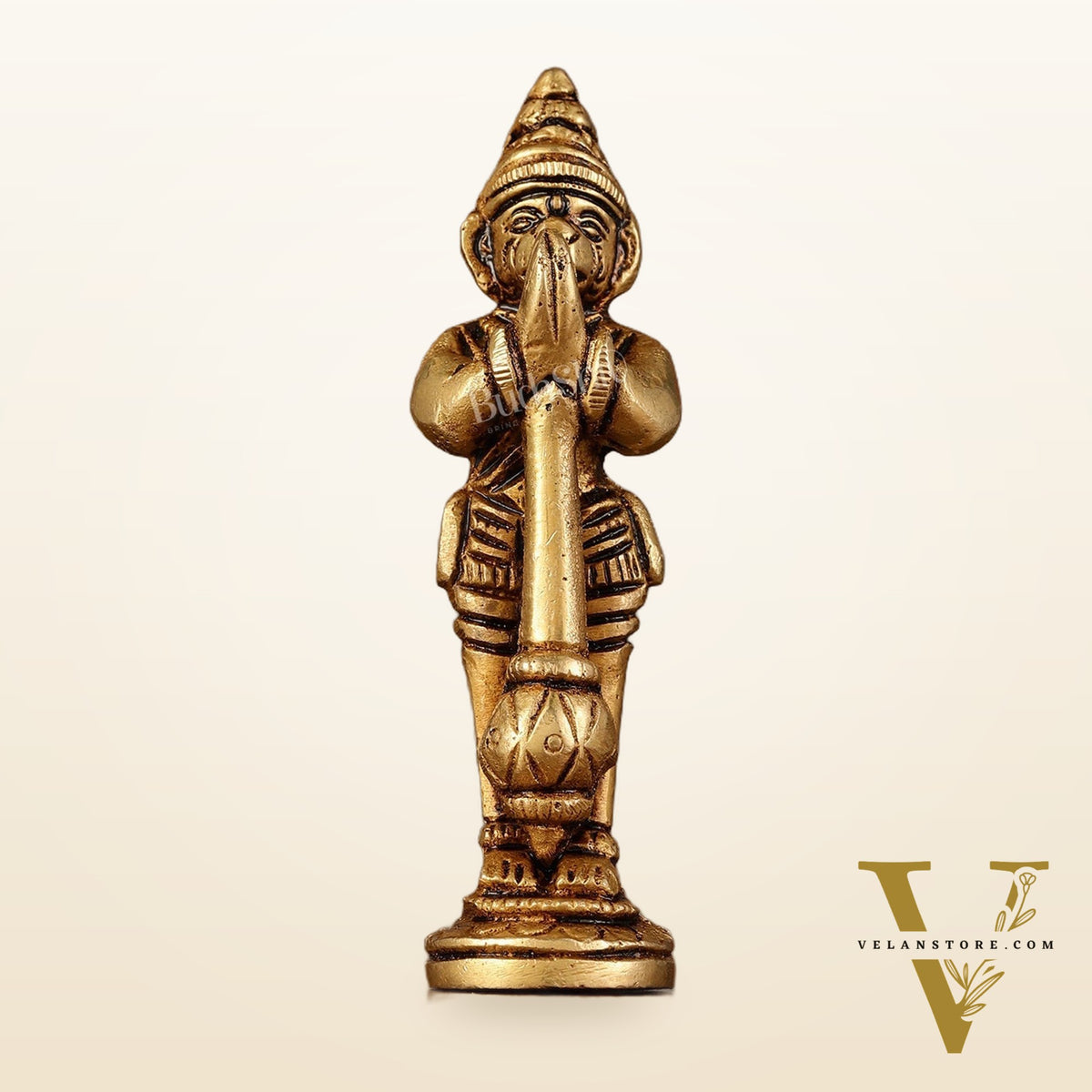 Brass Miniature idol of Lord Hanuman standing 3 inch
