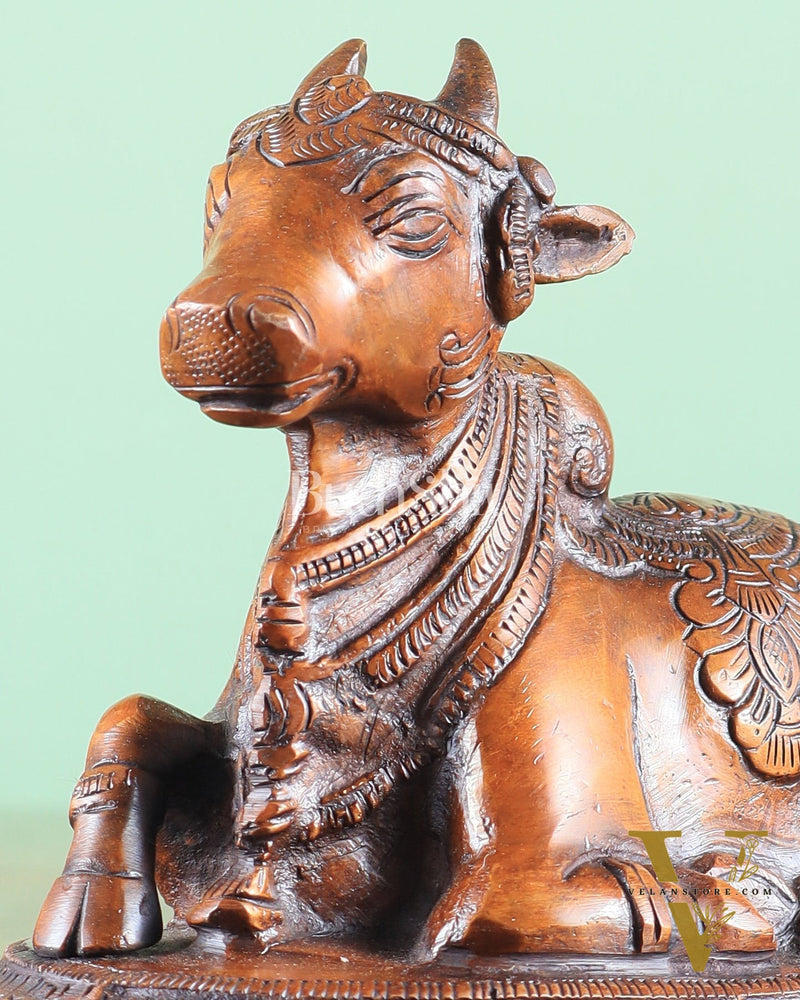 Brass Nandi Bull Idol copper tone | 5.5 inch