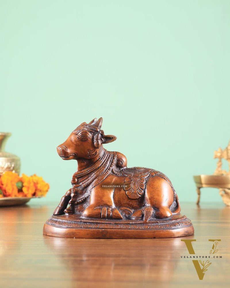 Brass Nandi Bull Idol copper tone | 5.5 inch