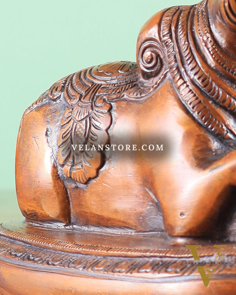 Brass Nandi Bull Idol copper tone | 5.5 inch
