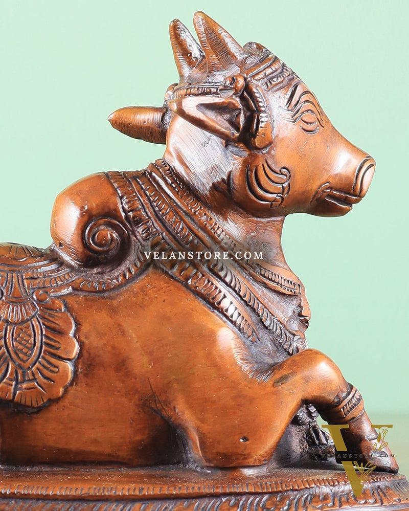 Brass Nandi Bull Idol copper tone | 5.5 inch