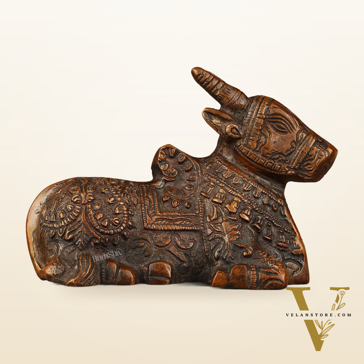 Brass Nandi Idol - 6 inch