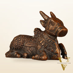 Brass Nandi Idol - 6 inch