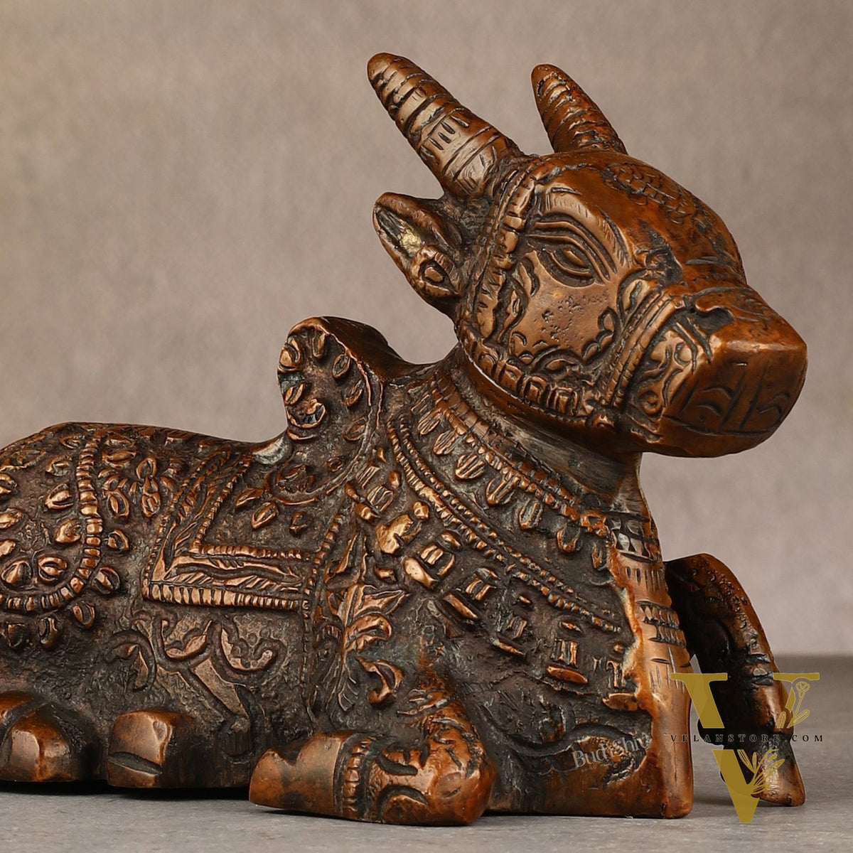 Brass Nandi Idol - 6 inch