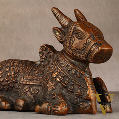 Brass Nandi Idol - 6 inch