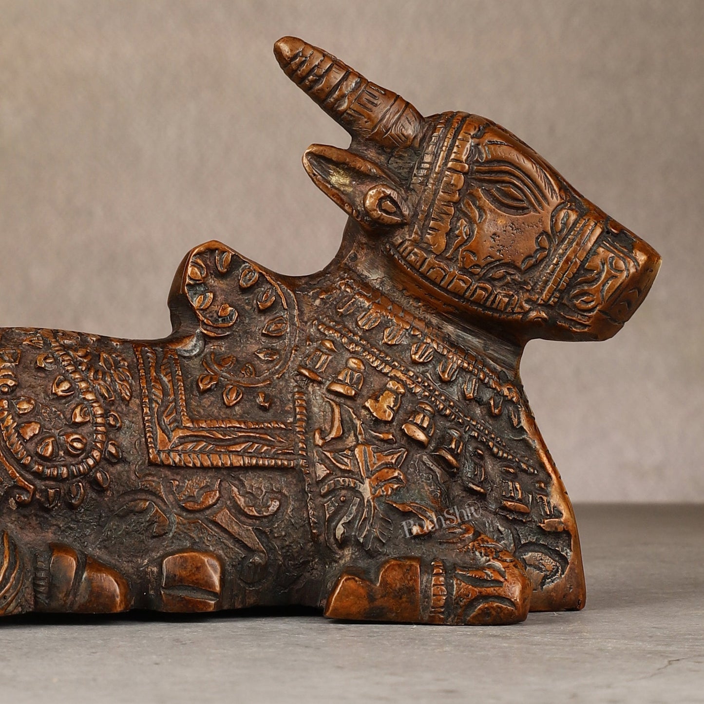 Brass Nandi Idol - 6 inch