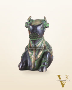 Brass Nandi Idol Black and green tone | 6"