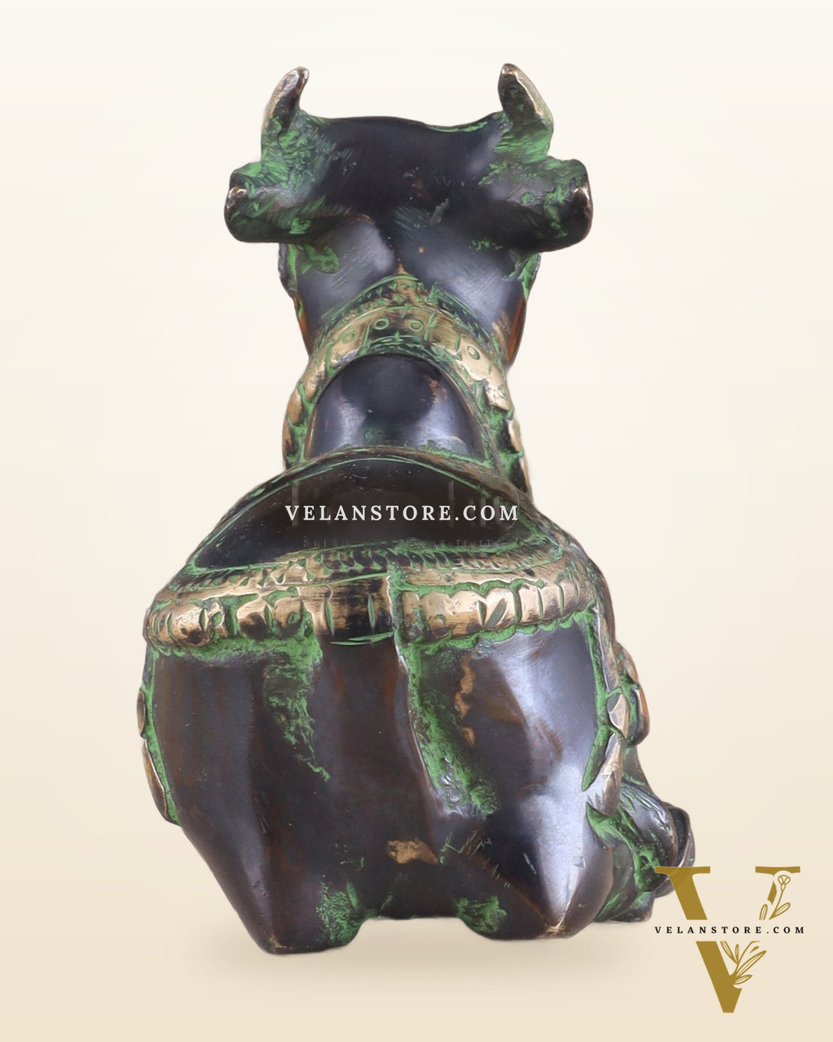 Brass Nandi Idol Black and green tone | 6"