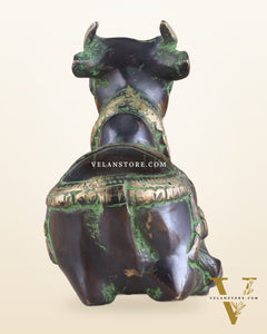 Brass Nandi Idol Black and green tone | 6"