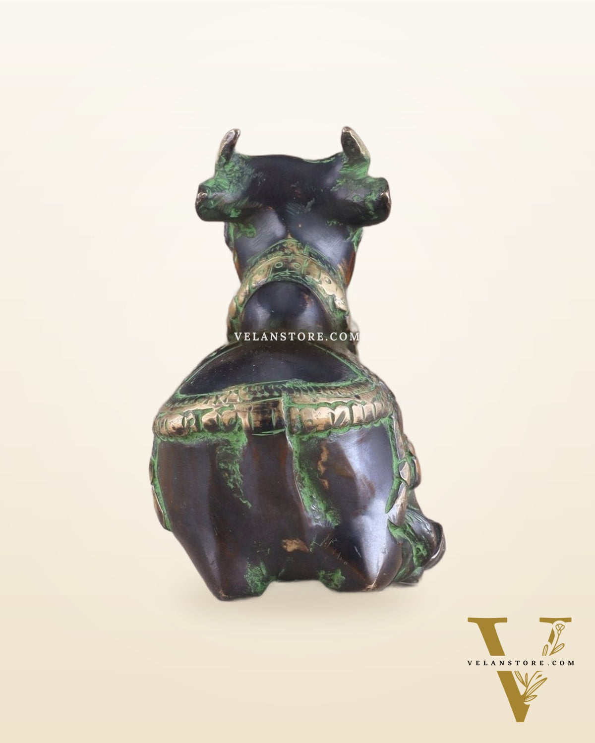 Brass Nandi Idol Black and green tone | 6"