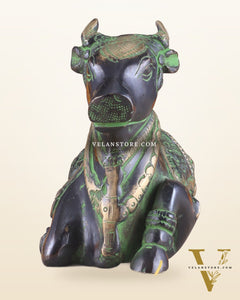 Brass Nandi Idol Black and green tone | 6"