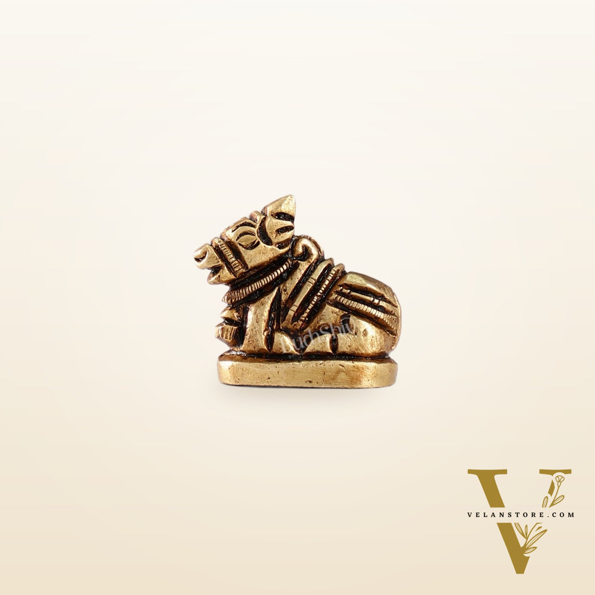 Brass Nandi miniature 1 inch