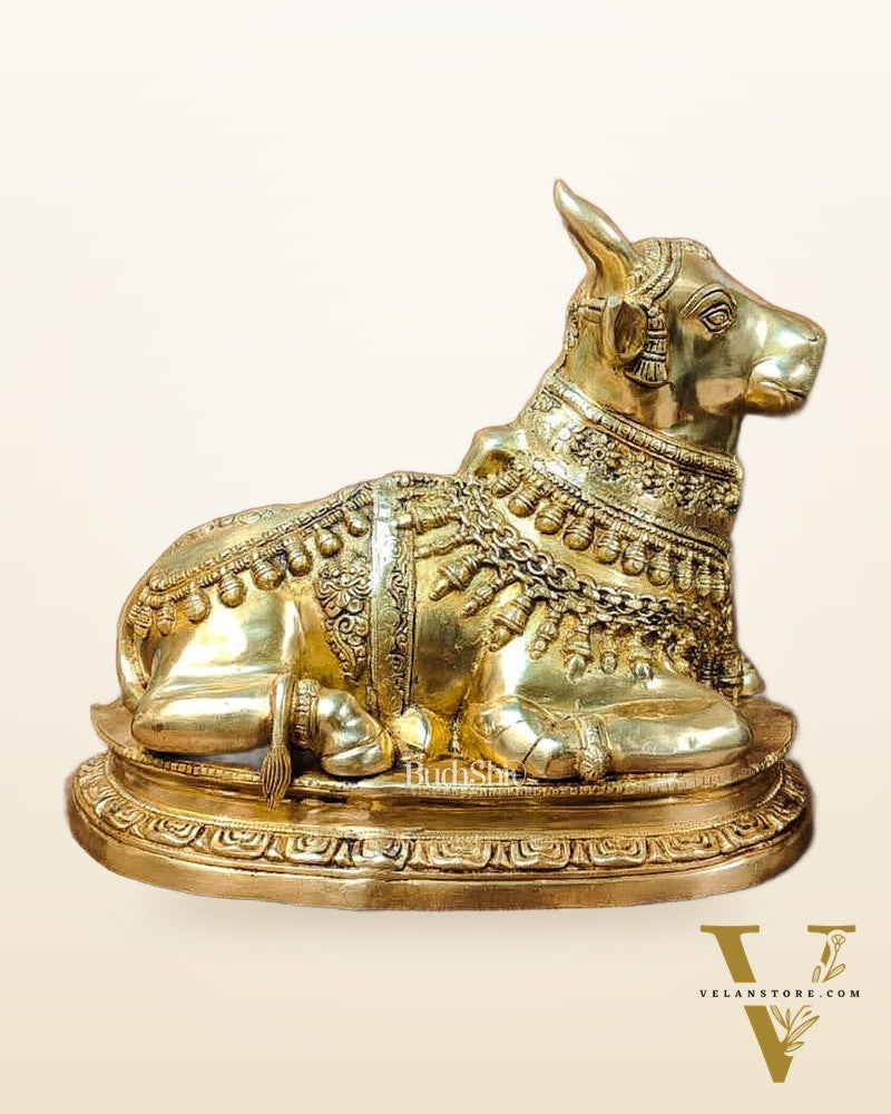 Brass Nandi Sculpture - 20 inch